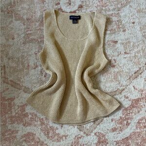 Ann Taylor Gold Sleeveless Knit Top
